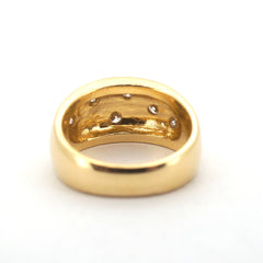 Unisex 18ct Yellow Gold 6 Diamond Dress Ring (Size L) - 504364