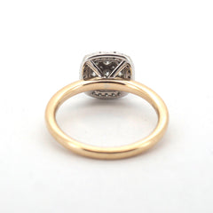 Ladies 14ct Yellow & White Gold Cluster Set Diamond Ring (Size N 1/2) - 508073