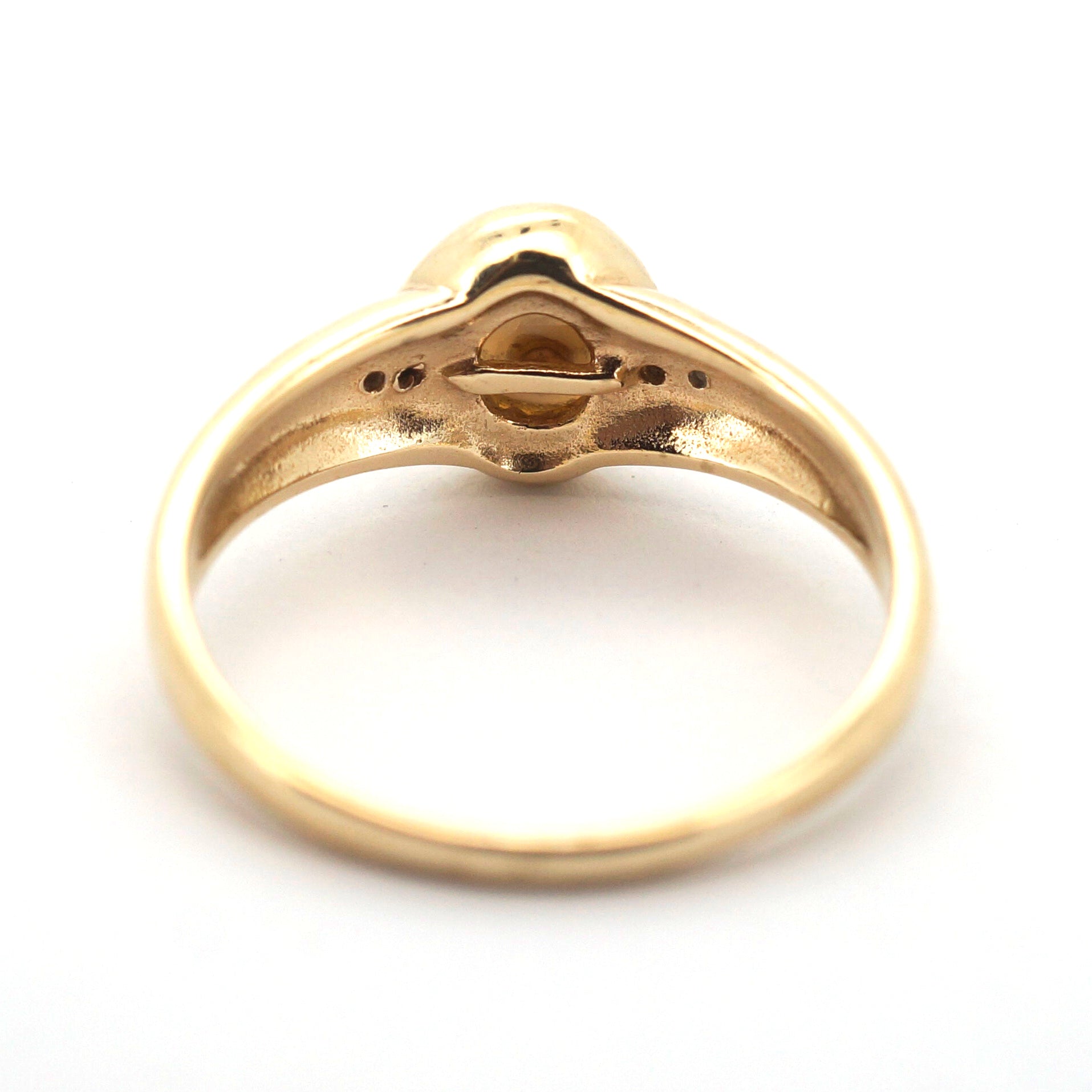 Ladies 9ct Yellow & White Gold Pearl & Diamond Ring (Size Q) - 509235
