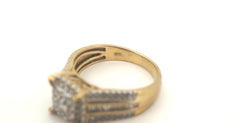 9ct Yellow Gold Diamond Dress Ring (Size P) - 20574