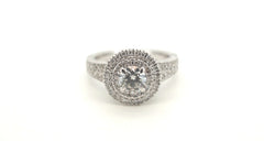 18ct White Gold Diamond Engagement Ring (Size I 1/2) - 500566