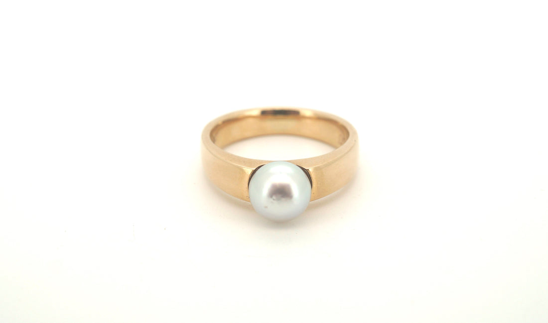 9ct Yellow Gold & Pearl Ring (Size Y) - 501587