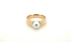 9ct Yellow Gold & Pearl Ring (Size Y) - 501587
