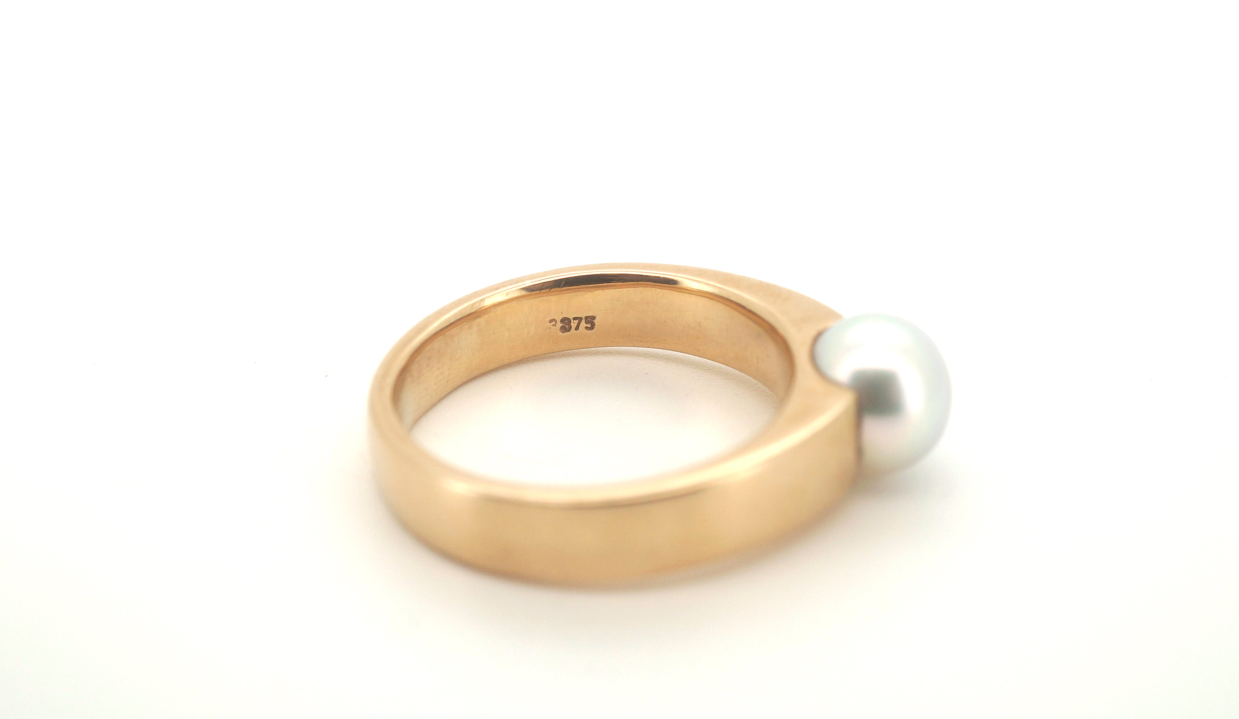 9ct Yellow Gold & Pearl Ring (Size Y) - 501587