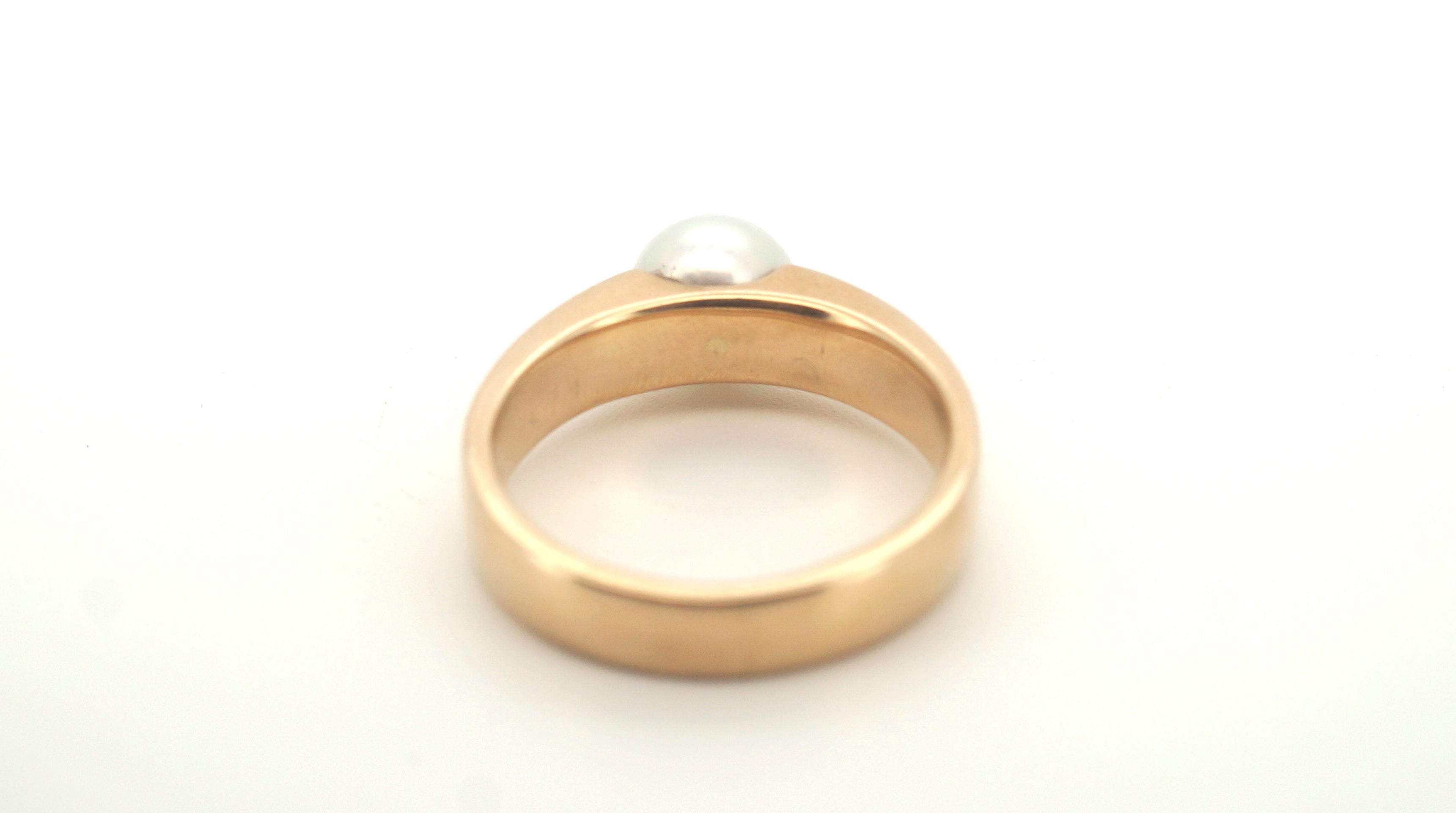9ct Yellow Gold & Pearl Ring (Size Y) - 501587