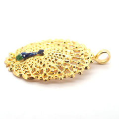 21ct Yellow Gold Peacock Themed Pendant (3.07g) - 509956