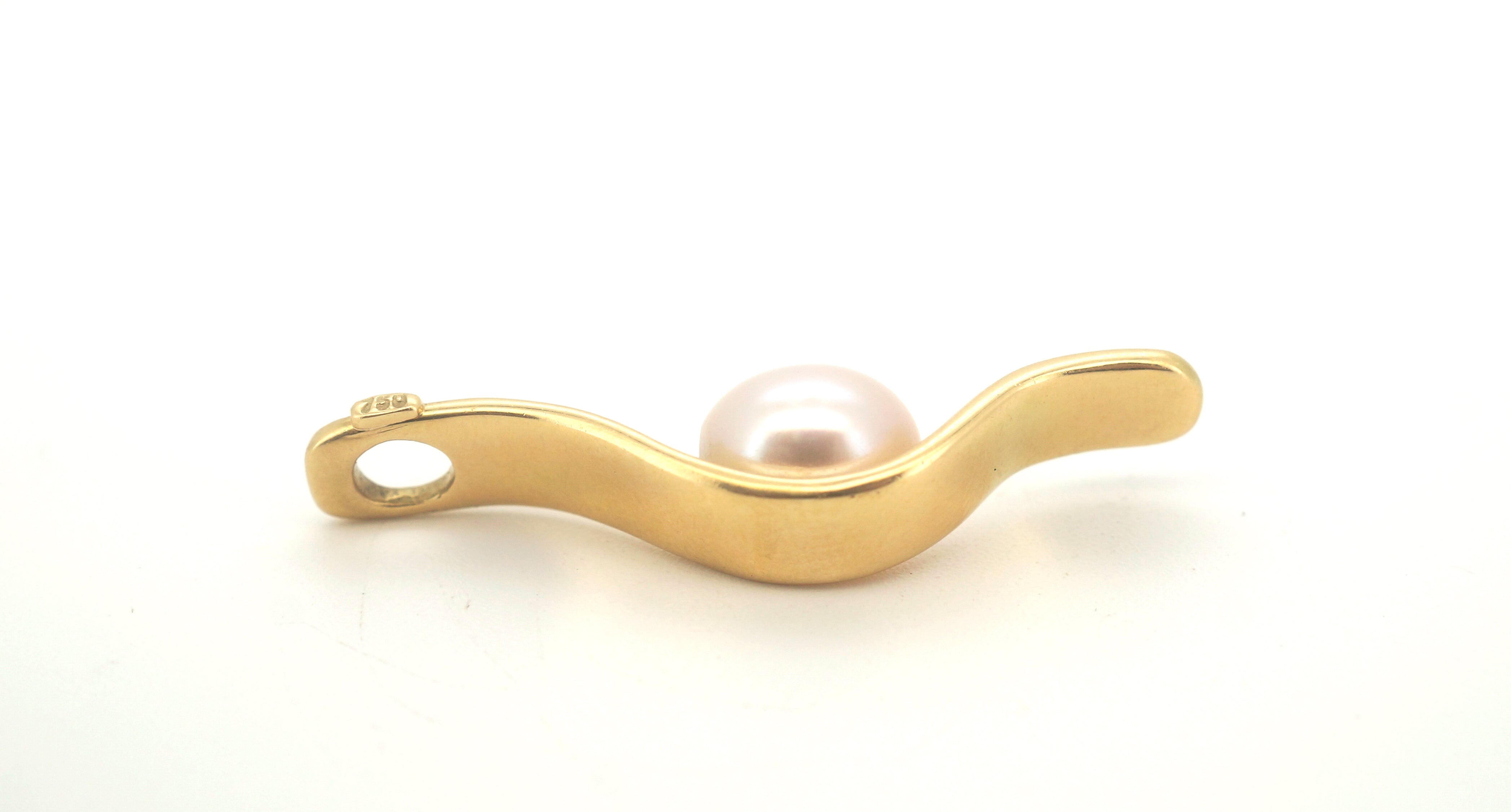 18ct Yellow Gold & Pearl Pendant - 502044