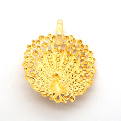 21ct Yellow Gold Peacock Themed Pendant (3.07g) - 509956