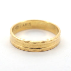 Unisex 18ct Yellow Gold Plain Band Ring (Size K 1/2) - 510000