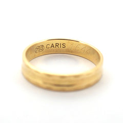 Unisex 18ct Yellow Gold Plain Band Ring (Size K 1/2) - 510000