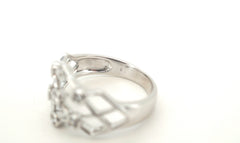 Ladies 18ct White Gold Web Style Ring (Size L) - 500398