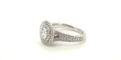 18ct White Gold Diamond Engagement Ring (Size I 1/2) - 500566
