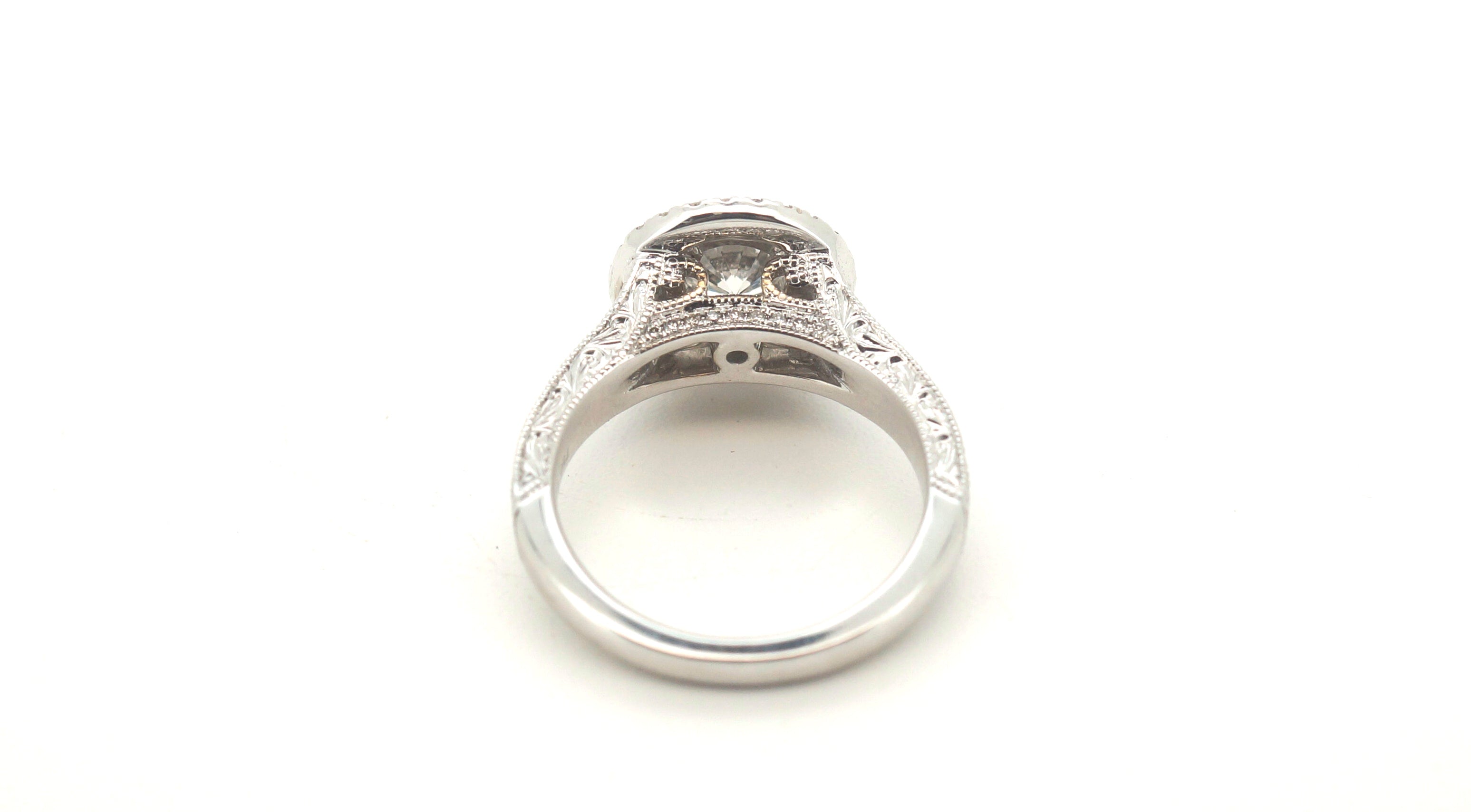 18ct White Gold Diamond Engagement Ring (Size I 1/2) - 500566