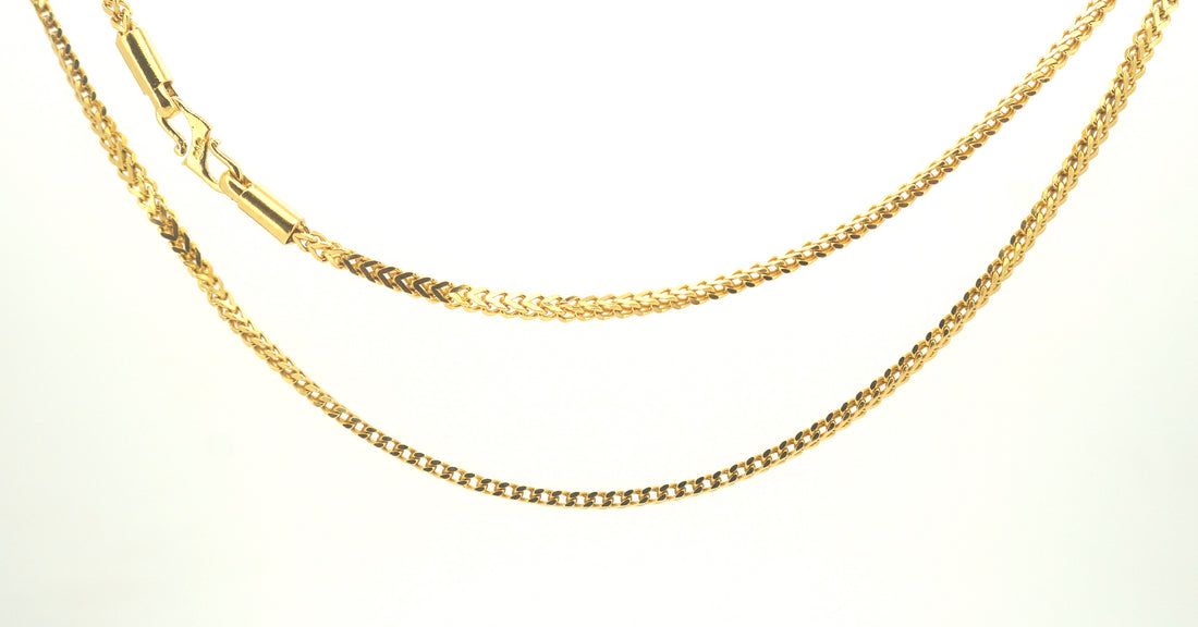 22ct Yellow Gold Franco Box Curb Link Necklace (62cm) - 503792