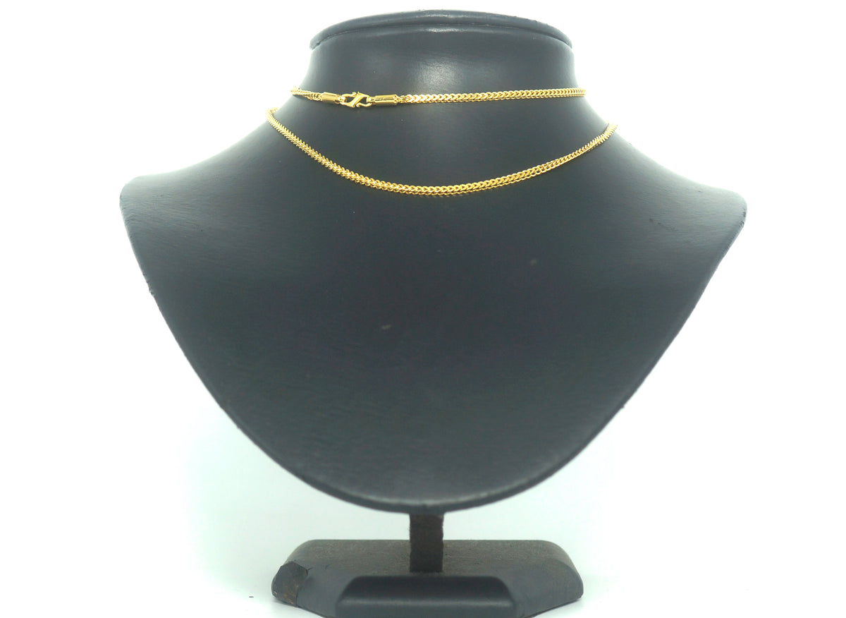 22ct Yellow Gold Franco Box Curb Link Necklace (62cm) - 503792