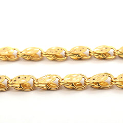 22ct Yellow Gold Abstract Link Chain Necklace (42cm) - 509226