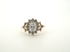 Ladies Stunning 9CT Yellow Gold Cubic Zirconia Ring (Size: T, 3.75g) - 503397