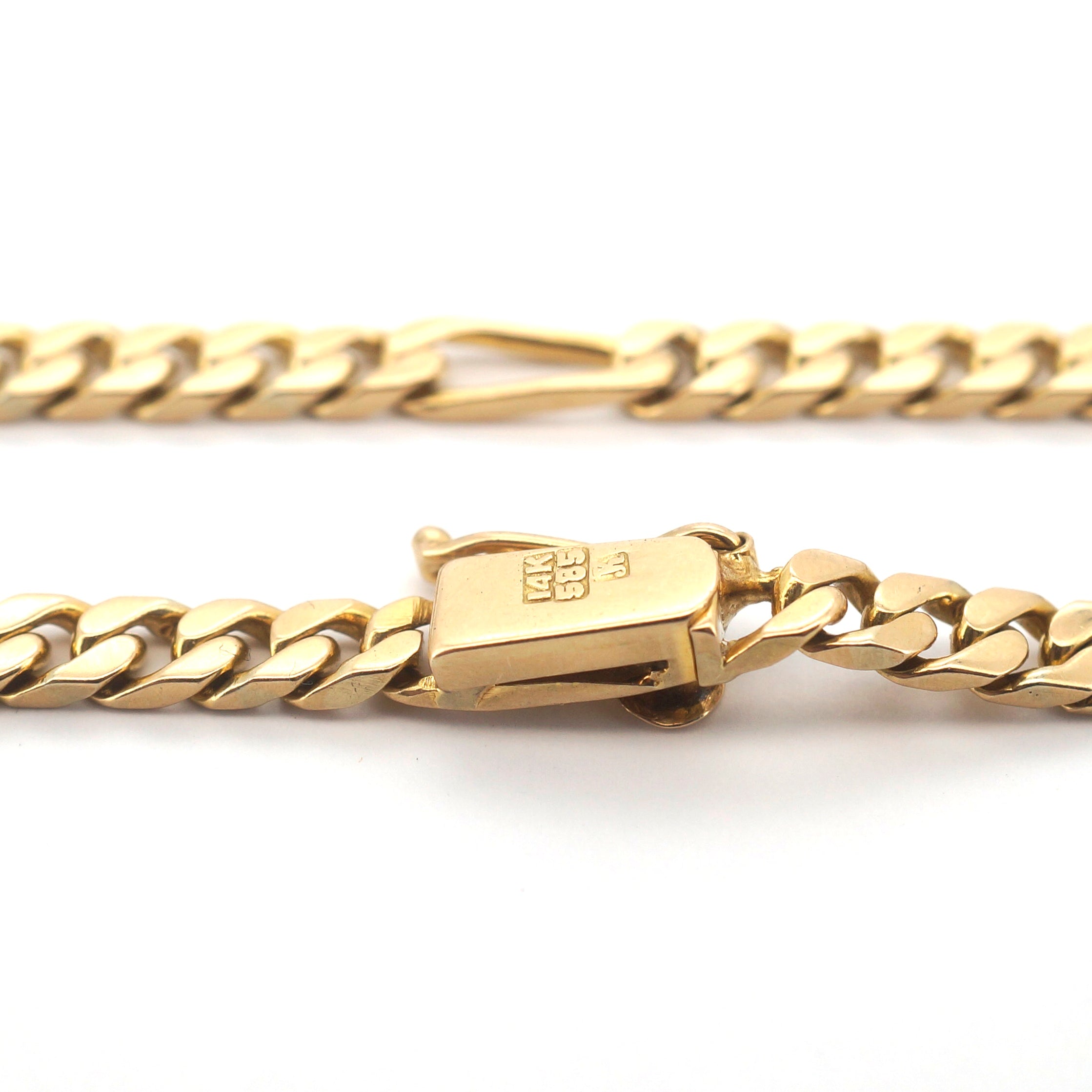 Men's 14ct Yellow Gold Figaro Link Necklace (80cm) - 509074