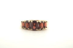 Ladies 9CT Yellow Gold Ring with Red stones (Size Q, 2.37g) - AD 503410