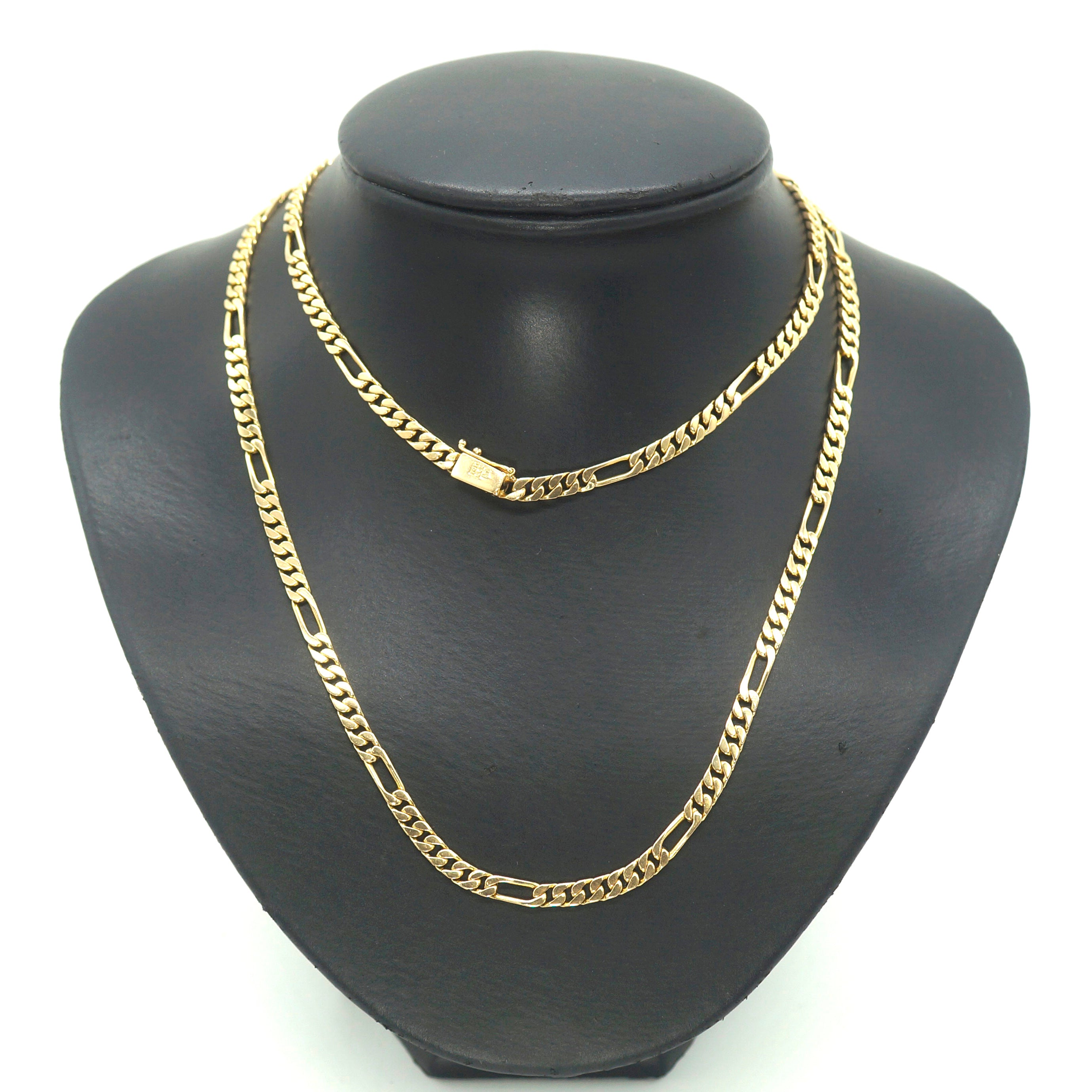 Men's 14ct Yellow Gold Figaro Link Necklace (80cm) - 509074