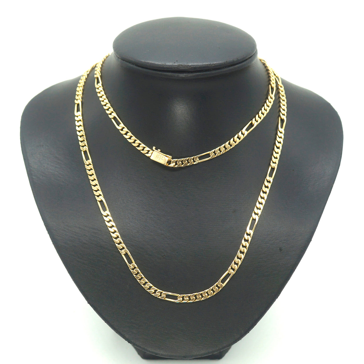 Men's 14ct Yellow Gold Figaro Link Necklace (80cm) - 509074