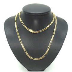 Men's 14ct Yellow Gold Figaro Link Necklace (80cm) - 509074