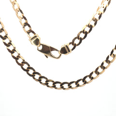Unisex 9ct Yellow Gold Curb Link Necklace (57cm) - 510437