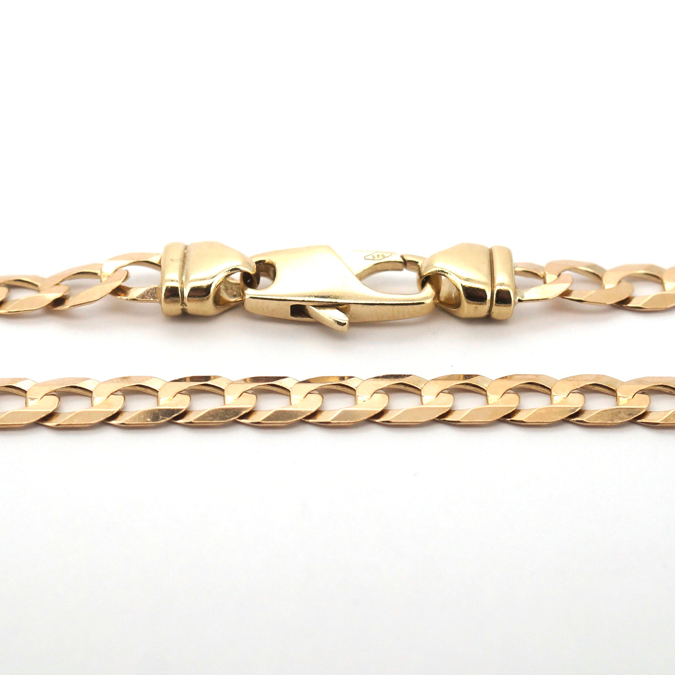 Unisex 9ct Yellow Gold Curb Link Necklace (57cm) - 510437