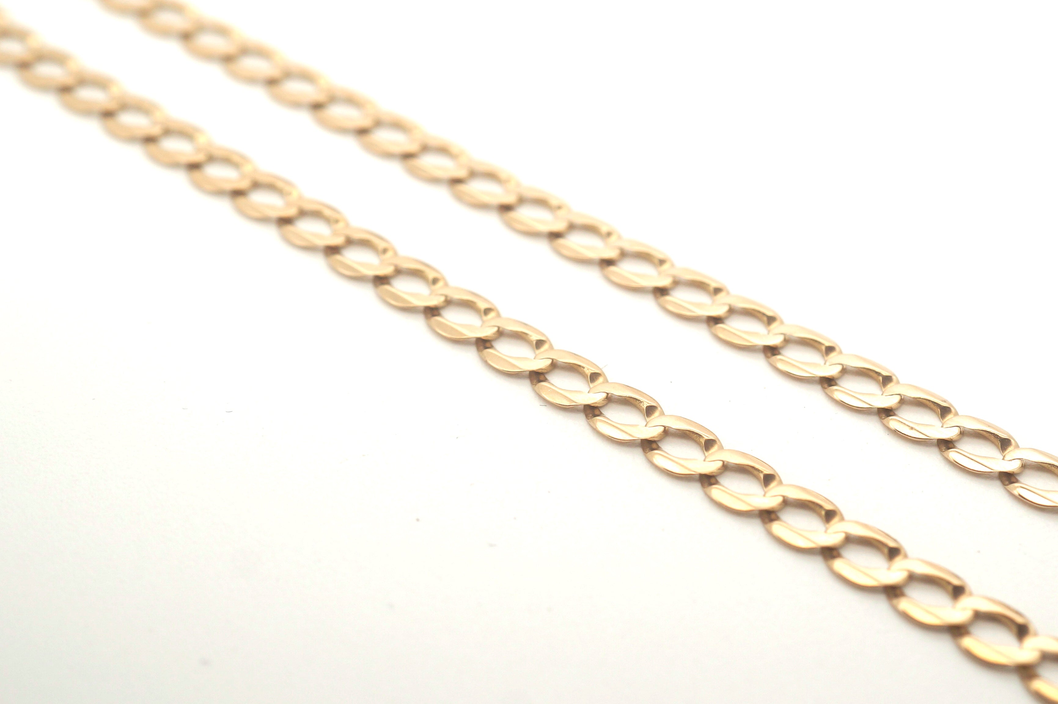 Yellow Gold 9CT Curb Link Necklace (70cm, 11.5g) - 503717