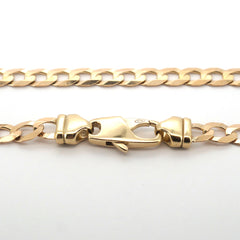 Unisex 9ct Yellow Gold Curb Link Necklace (57cm) - 510437