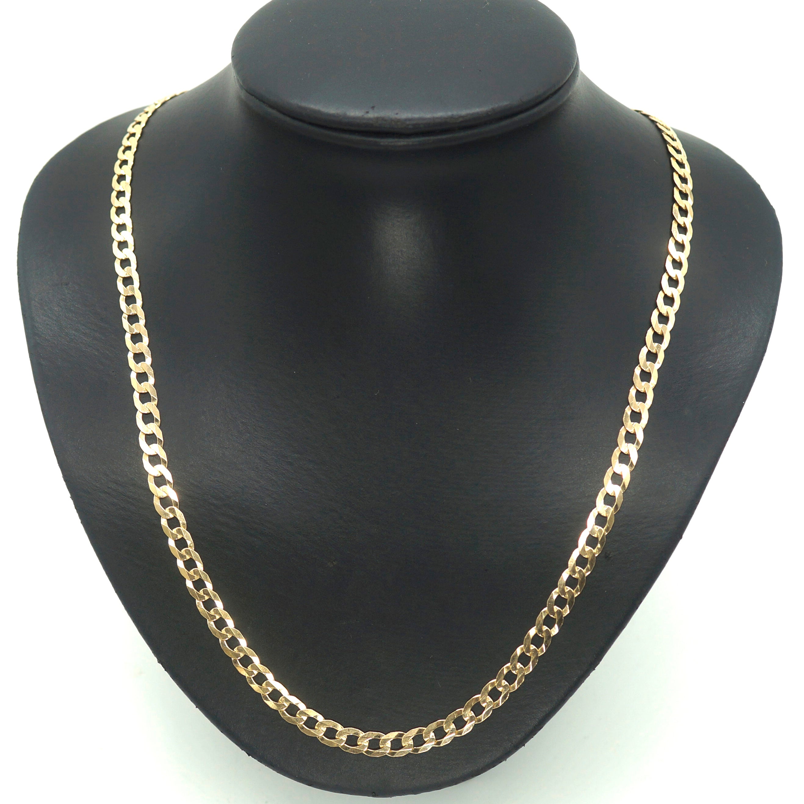 Unisex 9ct Yellow Gold Curb Link Necklace (57cm) - 510437