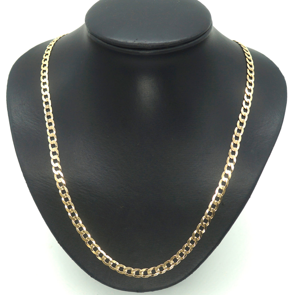 Unisex 9ct Yellow Gold Curb Link Necklace (57cm) - 510437