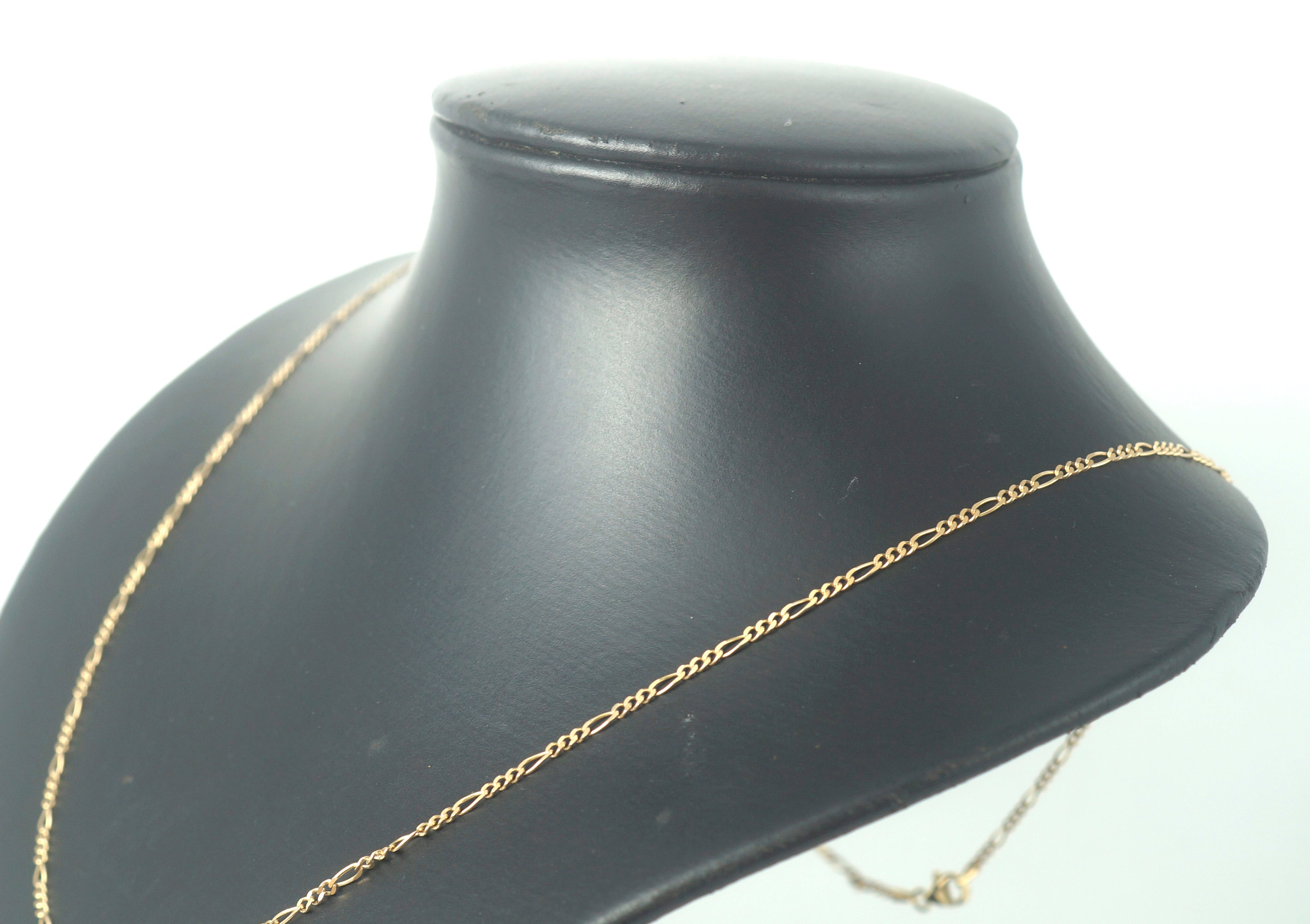 9CT Solid Yellow Gold Figaro Link Necklace (60cm,3.6g) - 500360