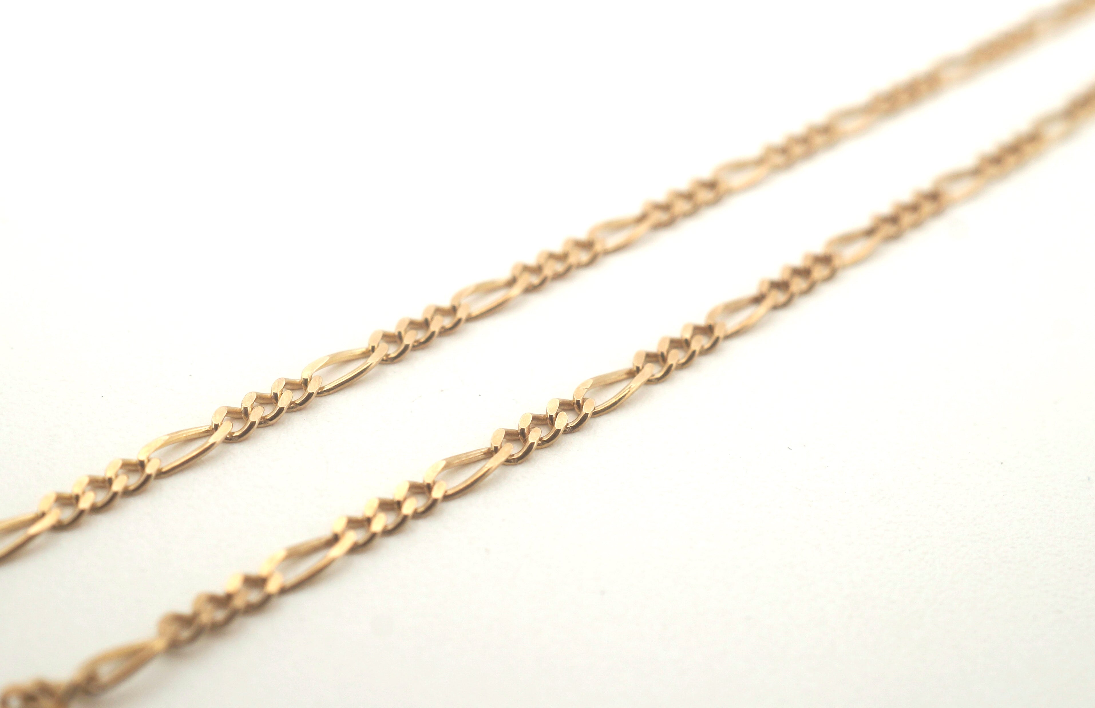 9CT Solid Yellow Gold Figaro Link Necklace (60cm,3.6g) - 500360