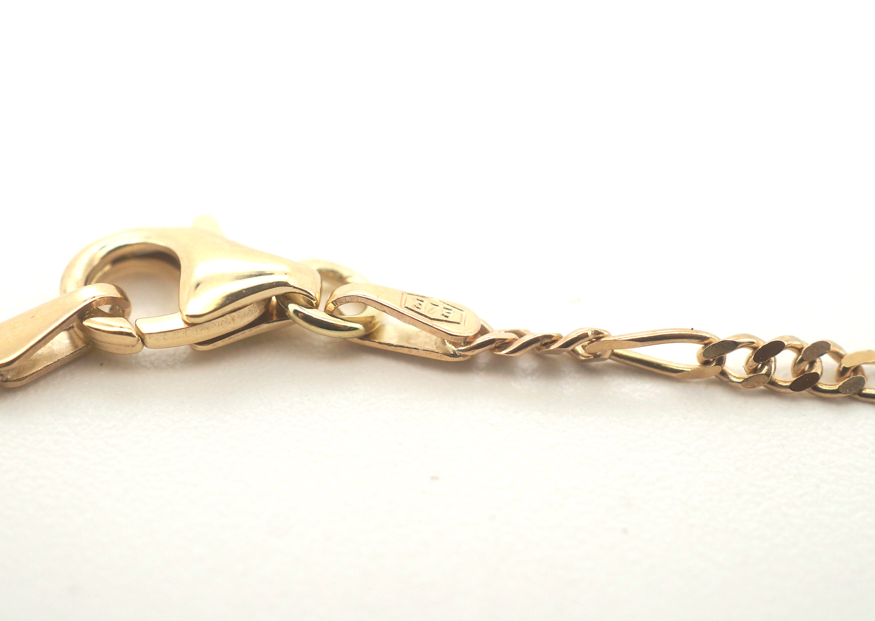 9CT Solid Yellow Gold Figaro Link Necklace (60cm,3.6g) - 500360