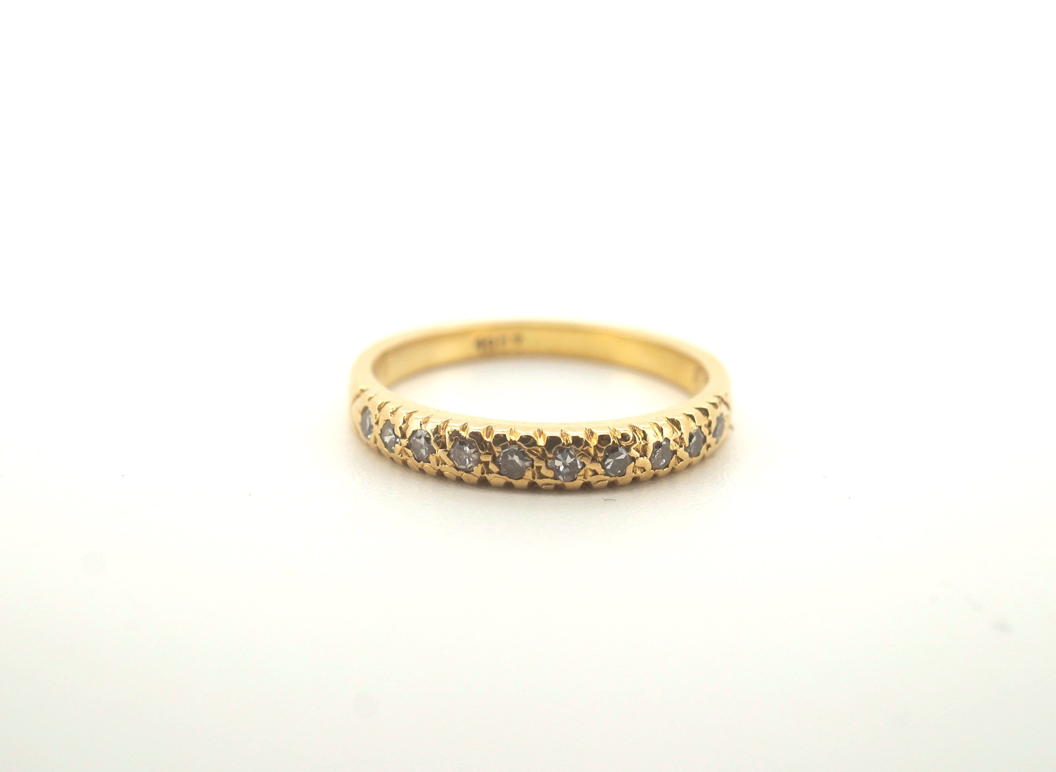 Ladies Solid 18K Yellow Gold Diamond Ring (J 1/2) - 502066