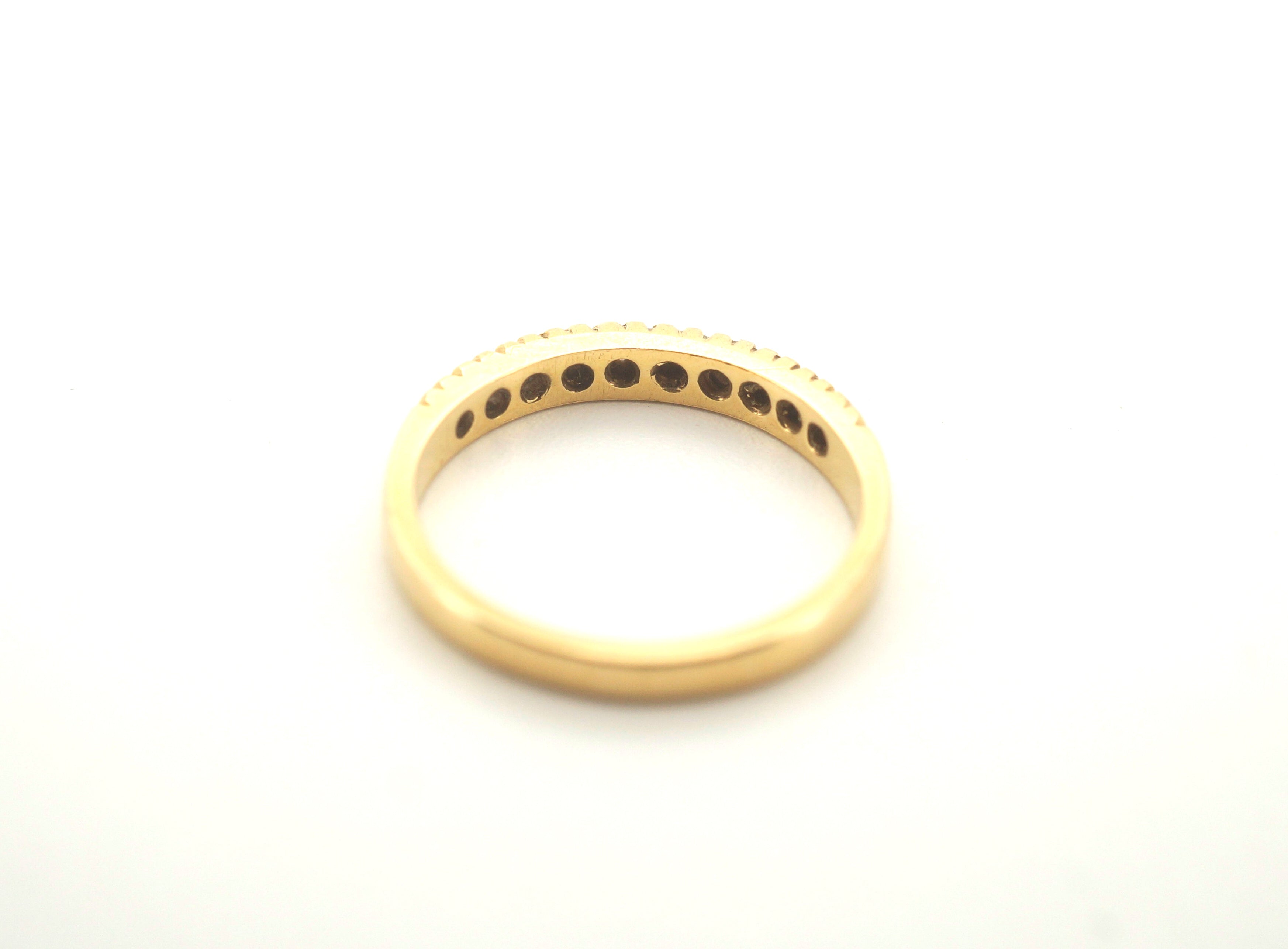 Ladies Solid 18K Yellow Gold Diamond Ring (J 1/2) - 502066