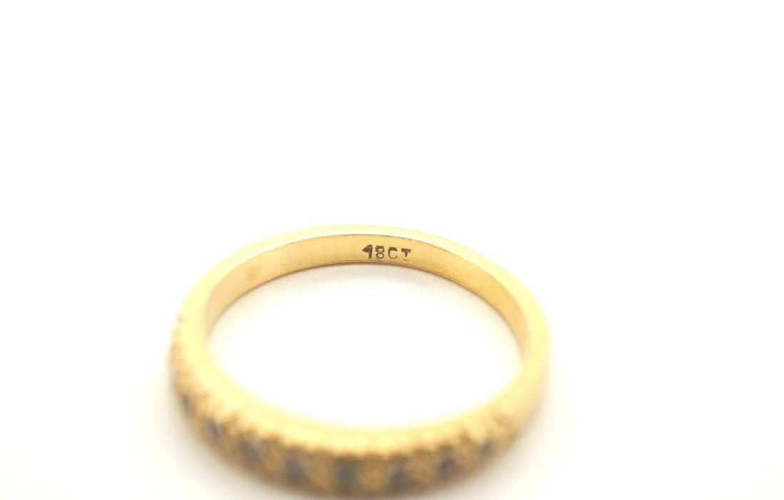 Ladies Solid 18K Yellow Gold Diamond Ring (J 1/2) - 502066