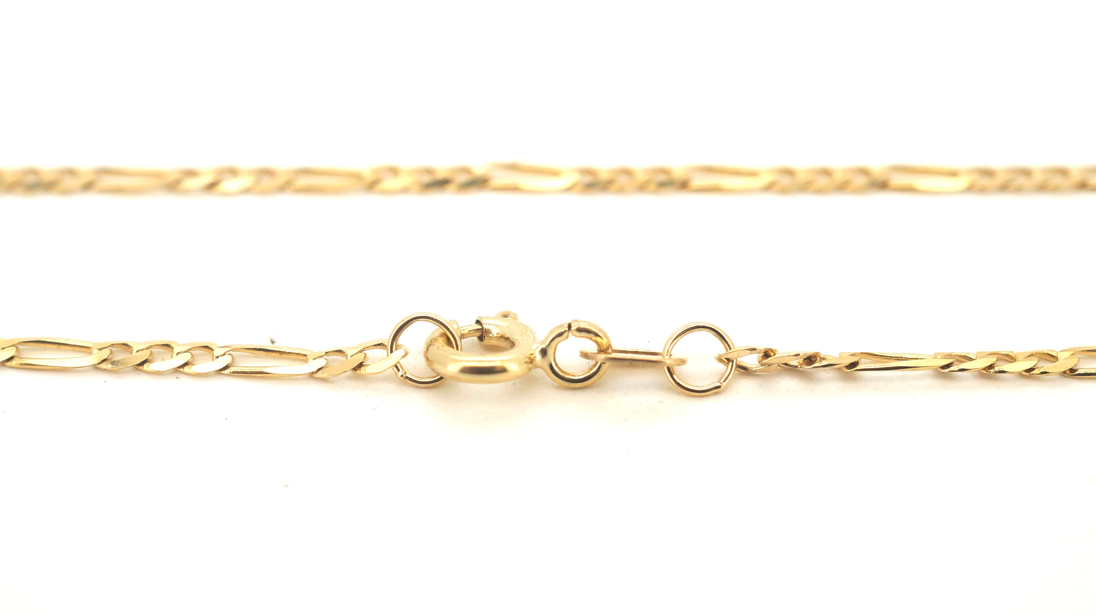 Ladies 9ct Yellow Gold Figaro Link Necklace & Pearl Pendant - 504630