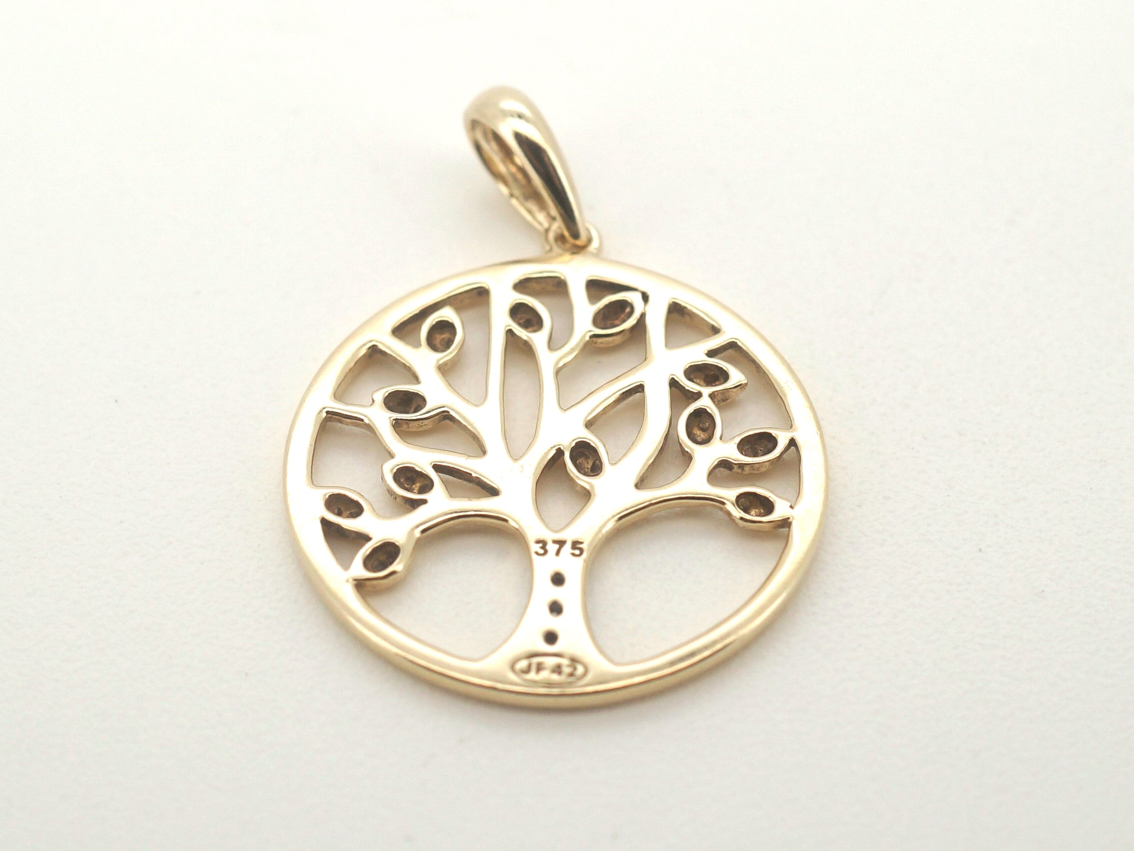 Ladies 9ct Yellow Gold Tree Styled Pendant - 504176