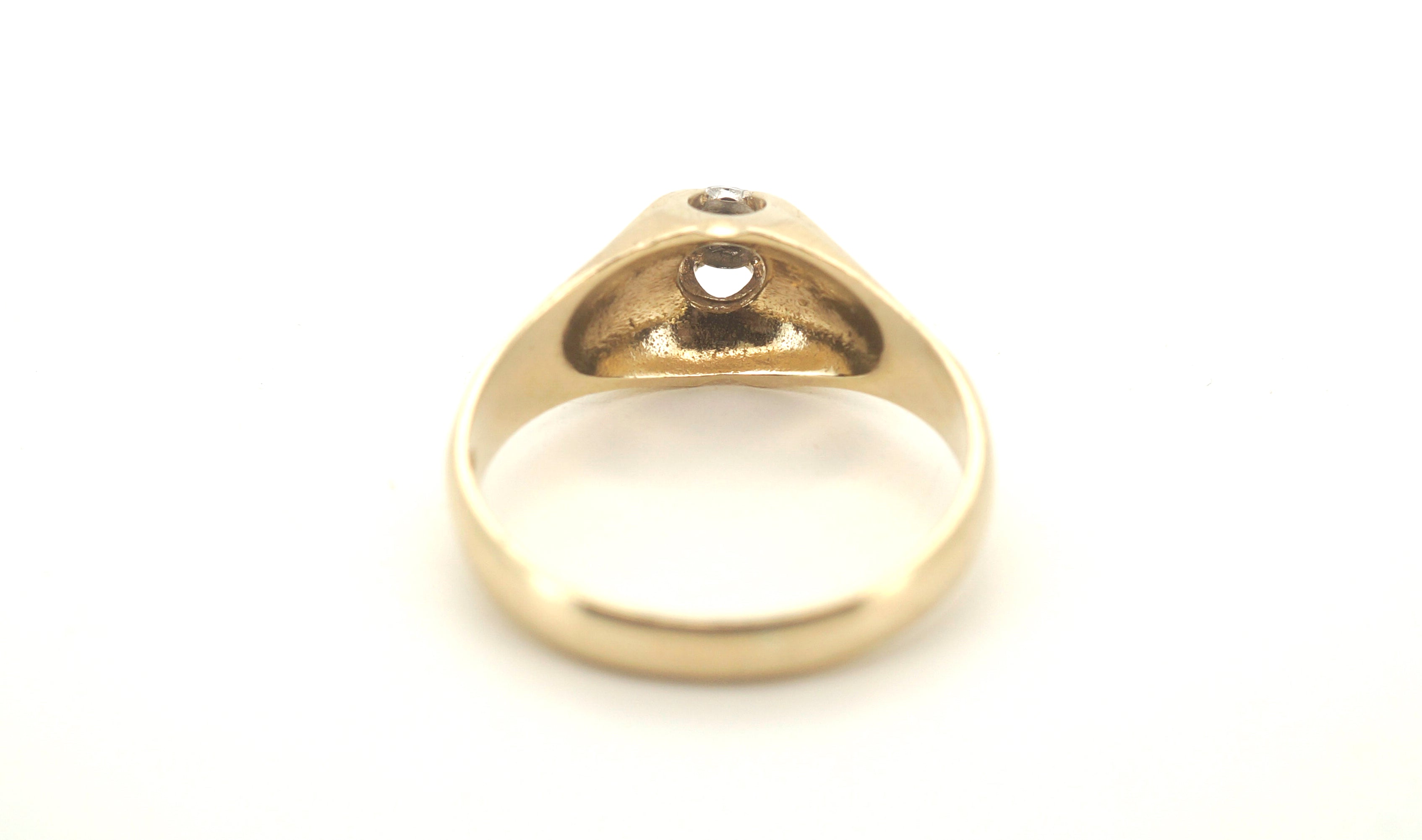 Men's 9ct Yellow Gold Solitaire Diamond Ring (Size T) - 505056