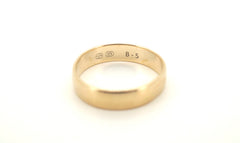 Mens 9ct Yellow Gold Plain Band Ring (Size U) - 505057