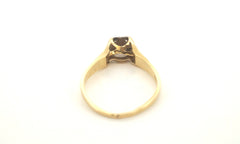 Unisex 18ct Yellow Gold 4 Diamond Ring (Size L) - 505060