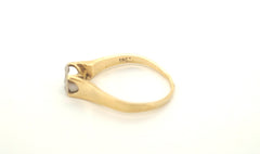 Unisex 18ct Yellow Gold 4 Diamond Ring (Size L) - 505060