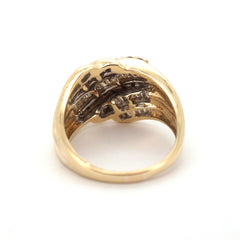 Unisex 10ct Yellow Gold 57 Diamond Dress Ring (Size O) - 508147