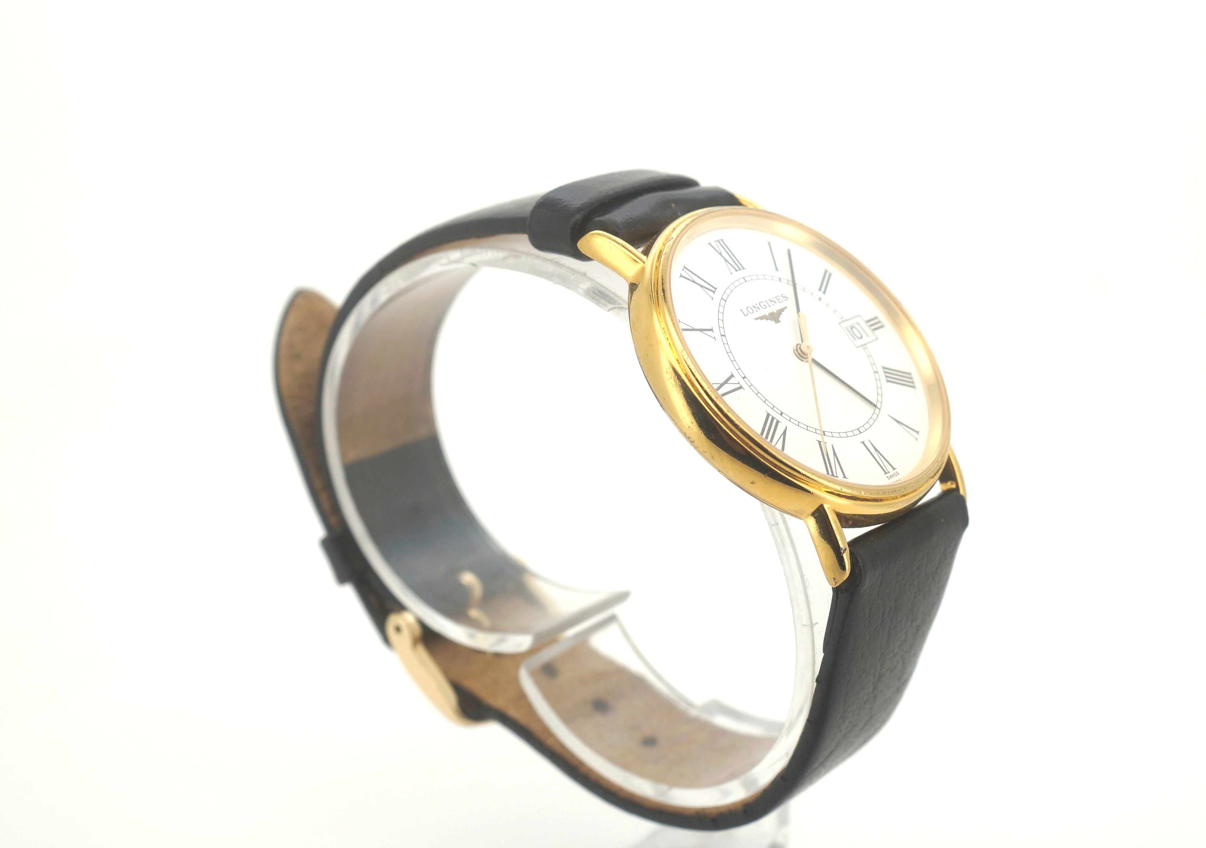 Vintage 1969 Longines L4.7202 Watch (37mm) with Leather Band - 501769