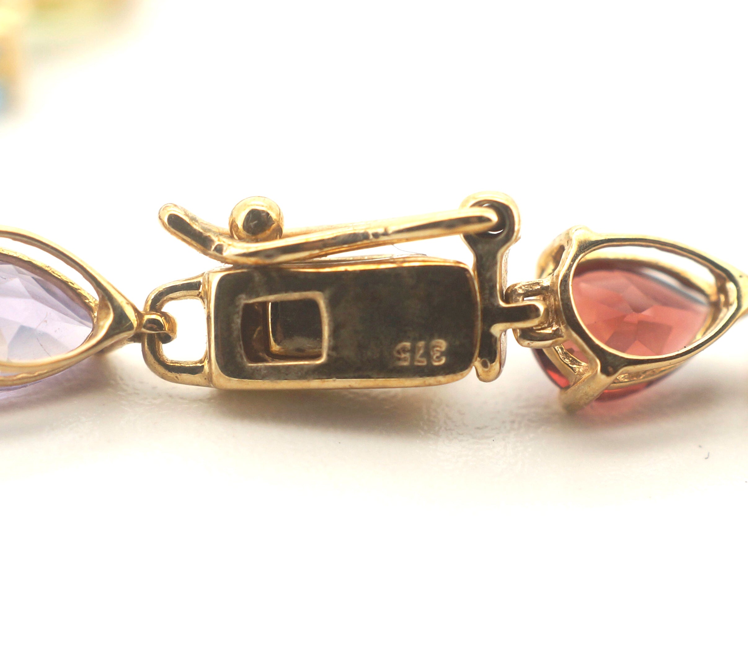 Ladies 9CT Yellow Gold Colourful Stone Bracelet -  504631