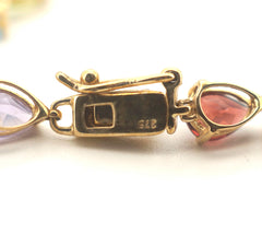 Ladies 9CT Yellow Gold Colourful Stone Bracelet -  504631