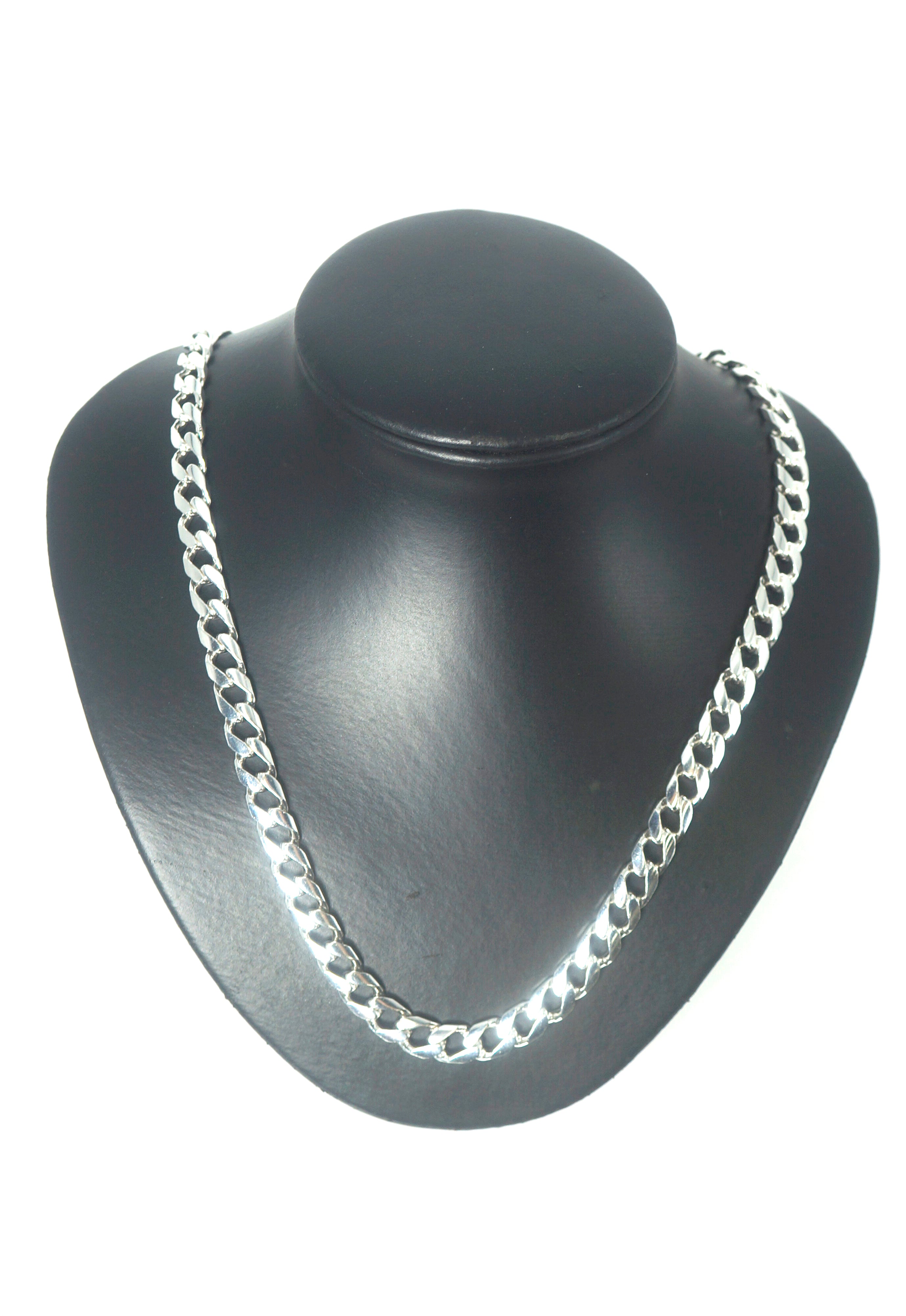 925 Stirling Silver Curb Link Necklace (55cm, 71.21g) - 504922