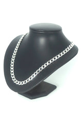 925 Stirling Silver Curb Link Necklace (55cm, 71.21g) - 504922